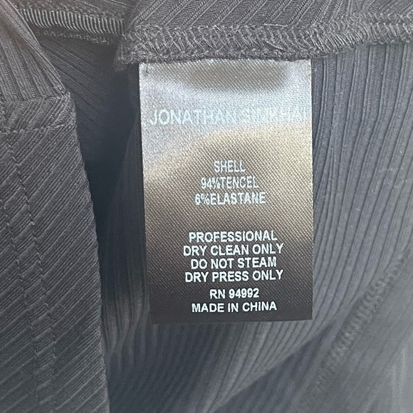 NEW Jonathan Simkhai {$225} Women's Black Ribbed Bustier Long-Sleeve Crop Top Lg - Picture 8 of 11